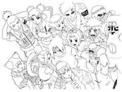 coloriage naruto tous les ninjas